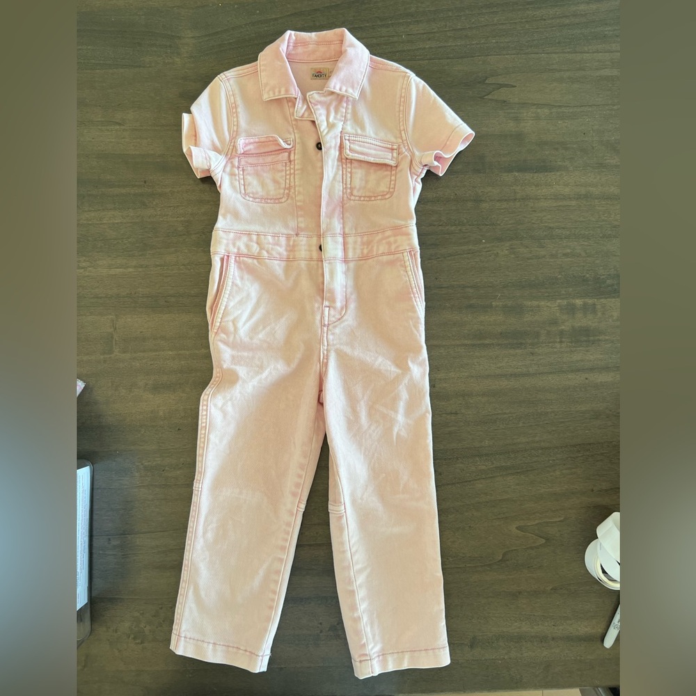 Faherty Light Pink Kids Jumpsuit